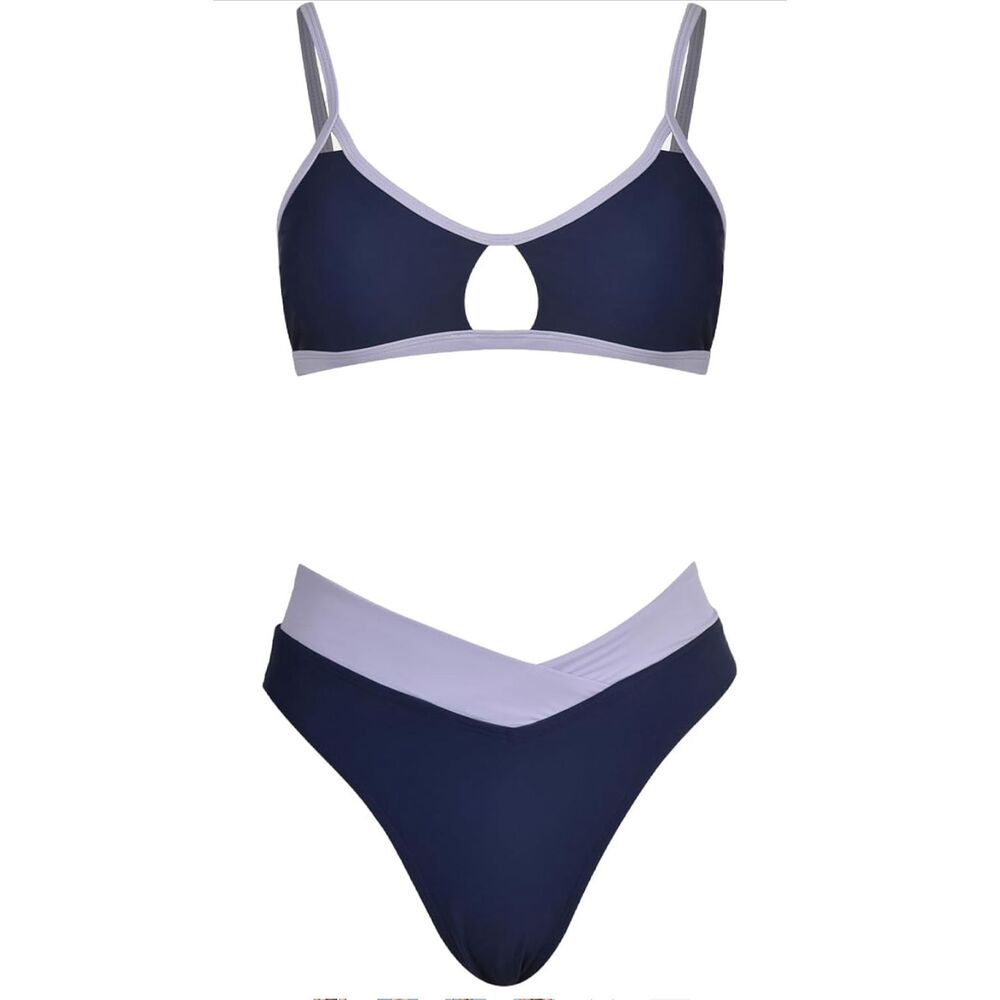 Cupshe Navy and White Bikini Set NEVER WORN